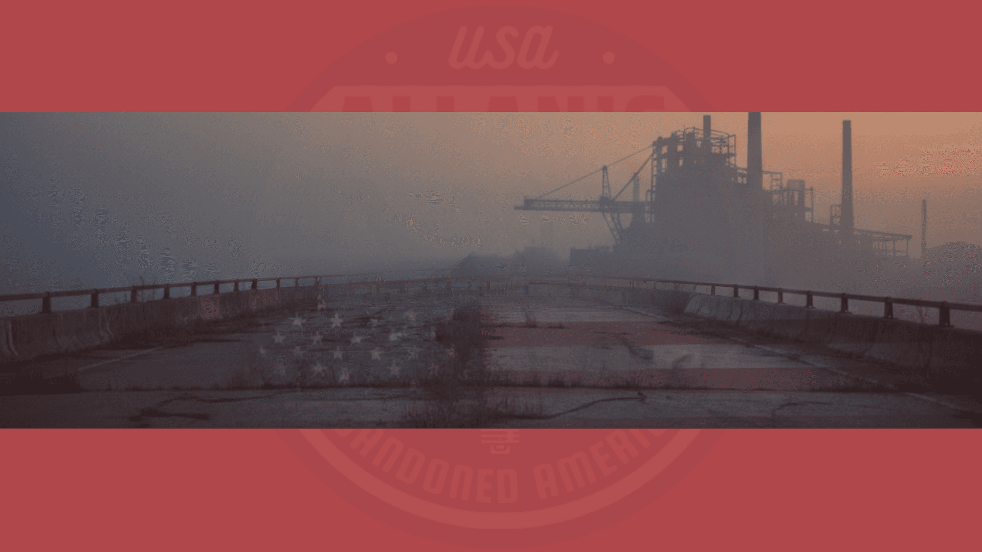 Vintage industrial skyline
